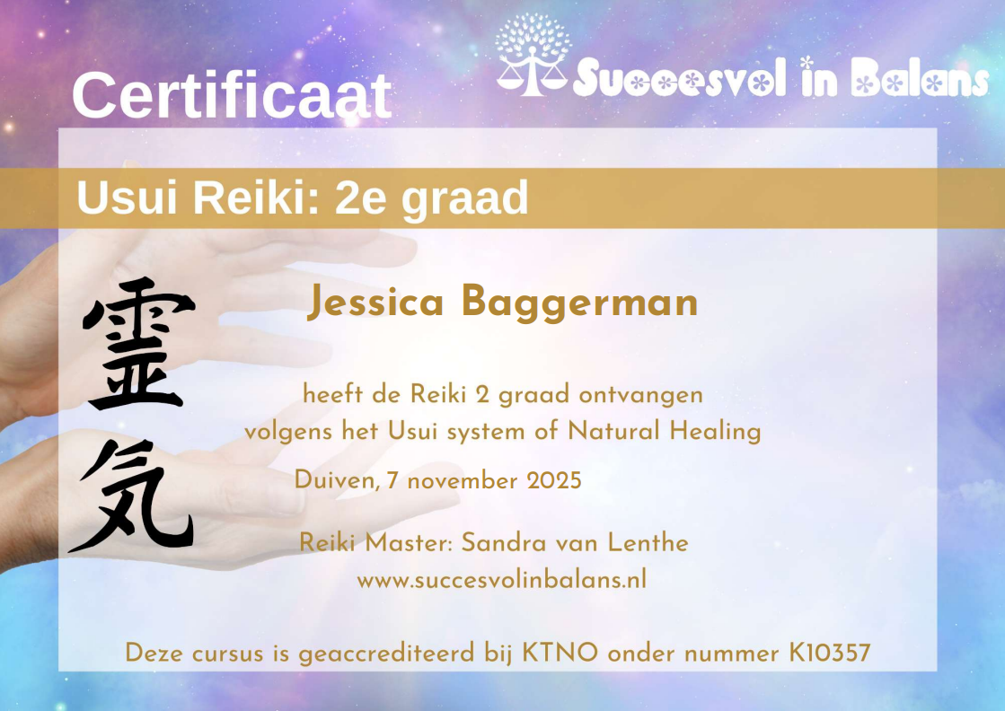 certificaat reiki 2